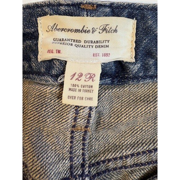 Abercrombie & Fitch Y2K Vintage Low Rise Flare Leg Boot Cut Jeans Womens Size 12 - Picture 8 of 11
